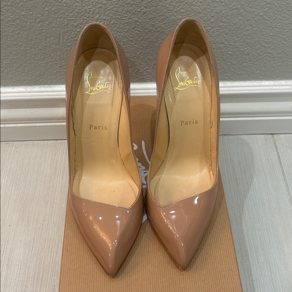 Christian Louboutin Patent Leather Heels - Nude - Picture 2 of 9